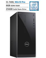 Dell Inspiron Business Desktop, Intel Core i5-7400 3.00GHz Processor (6MB Cache, Up to 3.50GHz), Intel HD Graphics 630, 8GB Memory, 256GB Solid State Drive, Windows 10 Pro, Black