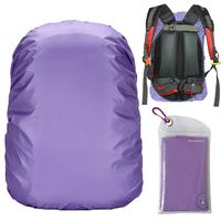 Gryps Waterproof Backpack Rain Cover with Adjustable Anti Slip Buckle Strap & Sliver Coating Reinforced Inner Layer for Camping, Hiking, Traveling, Hunting, Biking and More, 60-70L(Purple)