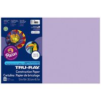 Tru-Ray 103050EA Pacon Construction Paper, 12-Inches by 18-Inches, 50-Count, Lilac (103050)