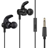 LETSCOM Wired Headphones, Crystal Clear Sound in-Ear Earbuds with Microphone, Lightweight 3.5mm Headphones Compatible with All 3.5 mm Interface Cellphones and MP3 MP4 Players