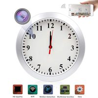 HSKAH Hidden Camera Wall Clock Spy Camera HD 1080P Wireless Nanny Camera Indoor Video Recorder Home Monitoring Security Cam with Loop Recording