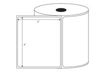 Tabbies Blank White Thermal Transfer Labels, 4" x 3", 3"Core - 8"Outer Diameter, 1,800 Labels Per Roll, 4 Rolls Per Box (40243)