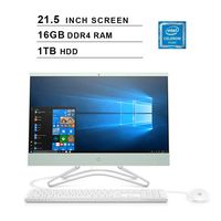 2019 HP Pavilion All-in-One 21.5 Inch FHD 1080P Desktop (Intel Celeron G4900T 2.9GHz, 16GB DDR4 RAM, 1TB HDD, Intel UHD Graphics 610, WiFi, Bluetooth, HDMI, Windows 10) (Mint)