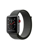 Apple Watch Series 3 42mm Smartwatch (GPS + Cellular, Space Gray Aluminum Case, Dark Olive Sport Loop Band) (Renewed)