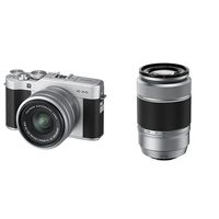 Fujifilm X-A5 Mirrorless Digital Camera w/XC15-45mmF3.5-5.6 OIS PZ Lens - Silver + Fujinon XC50-230mmF4.5-6.7 OIS II Silver