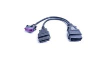 G5 GPS OBD2 OBD ii 16pin 1 Male to 2 Female Splitter Y Cable in-Dash moungting Cable for GPS Tracking Device for Audi and for Porsche