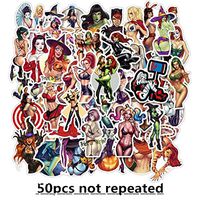 Sexy Devil Woman Laptop Stickers Car Skateboard Motorcycle Bicycle Luggage Guitar Bike Decal 50Pcs