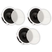 Theater Solutions TS80A in Ceiling 8" Angled Speakers Home Theater Surround 3 Speaker Set