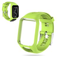Perfuw Compatible with Tom Tom Watch Straps Soft Silicone Watch Bands Replacement Wristband Bracelet for Tomtom Runner 2/Runner 3/Spark 3/Adventurer/Golfer 2 Sports GPS Running Smartwatch