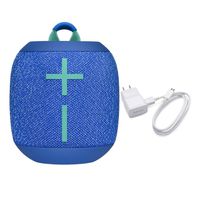 Ultimate Ears Wonderboom 2 Portable Waterproof Bluetooth Speaker - Bermuda Blue Bundle with Fast Charging Wall Charger