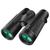 12x42 Powerful Binoculars for Adults, Upgraded Professional HD Compact Binoculars with Clear Weak Night Vision, Lightweight Waterproof Binoculars for Birds Watching, Hunting,Travel with BAK4 FMC Lens