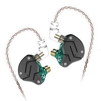 Dilvpoetry KZ ZSN Earphone Monitor in Ear Headphone Earbuds 3.5mm Balanced Armature No Mic(Cyan)