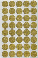Royal Green Gold Envelope Seals 3/4 Diameter - Round Dot Stickers Glitter - Size 0.75 inch 19mm - 600 Pack