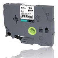 WJHHC 1 Pack Compatible for Brother P-Touch Laminated TZe 131 TZ 131 Label Tape TZE131 Tze-131 Black on Clear 12mmx8m