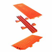 Cross-Link CL2X150-5GD-O Polyurethane Heavy Duty Protector Bridge for Guard Dog 5 Channel Cable Protectors, Orange, 36" Length, 13" Width, 2" Height