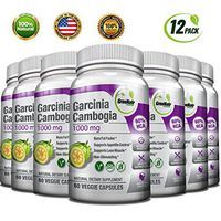 GreeNatr Garcinia Cambogia Extract 60 HCA - Natural Appetite Suppressant, Fat Burner and Weight Loss Supplement, 720 Veggie Capsules (12 Pack)