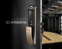 BUILDONE H-7090PSK Push Pull Fingerprint Remote Door Lock (Mortise 220mm)