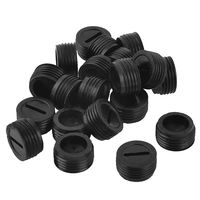 uxcell 20 Pcs Male Threaded 11mm Diameter Carbon Brush Holder Cap Cover