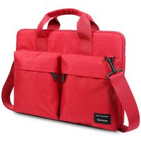 13 13.3 inch Laptop Case Bag Sleeve with ANTI-RFID Terylene Shoulder Message Bag Handbag with Dismountable Strap for Samsung Acer Asus Yoga HP Dell MacBook Pro Air Ultrabook Chromebook Red