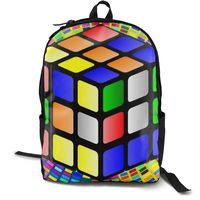 Colorful Rubik Cube School Backpack Laptop Backpack Travel Bag