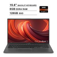 2019 ASUS VivoBook 15 15.6 Inch FHD 1080P Laptop (AMD Ryzen 3 3200U up to 3.5GHz, 8GB DDR4 RAM, 128GB SSD, AMD Radeon Vega 3, Backlit Keyboard, FP Reader, WiFi, Bluetooth, HDMI, Windows 10) (Grey)