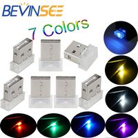 Bevinsee Mini USB Led Light For Car Plug-In 5V Lamp Interior Ambient Lighting Kit,7 Colors