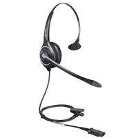 Monaural Headset with Noise Cancelling Microphone with QD(Quick Disconnect),Compatible with VoiceJoy and Plantronics QD Quick Disconnect Connector