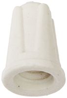 NSI TOP-L-D Easy-Twist Large Ceramic Wire Connector, 18-8 AWG at 600 V, Splicing Wire, 1000 F Max, White with Pack of 15