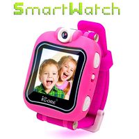 iCore Kids Watch, Durable Smart Watch for Kids, Game Pink Camera Smartwatch, Digital Touch Screen Kid Watches with Alarm Clock Stopwatch, Toys Video Games Girls Boys