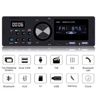 Everimprove Touch Screen Single Din Radio Bluetooth Car Stereo Receiver Dual USB SD AUX Input FM Radio Car Audio Radio Receiver with Wireless Remote
