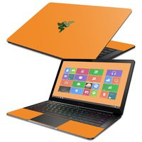 MightySkins Skin Compatible with Razer Blade Stealth 13.3" 2017 - Solid Orange | Protective, Durable, and Unique Vinyl Decal wrap Cover | Easy to Apply, Remove, and Change Styles | Made in The USA
