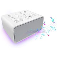 DONGBALA White Noise Machine, with Night Light 15 Non-Looping Soothing Sound 4 Modes Timer Touch Sensing for Sleeping Plug in Or Rechargeable Battery Powered for Home Travel