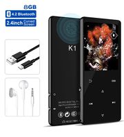 Sokolp MP3 Player,Portable 4.2 Bluetooth 8GB Music Player with FM Radio,Voice Recorder,Video Play,Text Reading,60 Hours Playback and Supports up to 128GB(Black1)