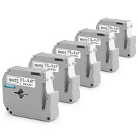 MK231 MK-231 M231 Replace P-Touch M Tape 12mm 0.47 Black on White 1/2inch Label Compatible with Brother Label Makers P Touch PTM95 PTM45 PTM65 PT90, 5PK