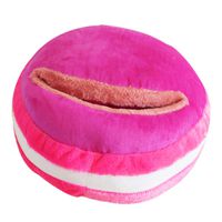 EUBUY Cute Cake Shape USB Heated Plush Foot Warmer Winter Electric Heating Footwarmer for Home Office (Hot pink)