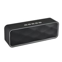 Outdoor Speaker Portable Bluetooth, Dual Driver Speakerphone, Wireless Stereo Speaker with HD Audio, Enhanced Bass, Handsfree Calling, FM Radio, AUX-in Jack and TF Card Slot - Grey