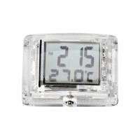 AOZBZ 2 in 1 Motorcycle Thermometer Clock, Digital Luminous Waterproof Stick On Motorcycle Car Thermometer Clock