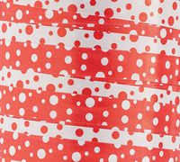 Your Choice! 20YDS Polka Dot Reversible Curling Ribbon 3/8" Red Black Blue Pink (Red & White)