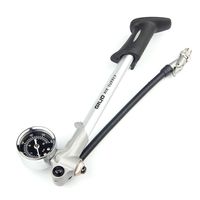 GIYO High Pressure Shock Pump, (300 PSI Max) for Fork & Rear Suspension, Lever Lock on Nozzle No Air Loss (Silver)