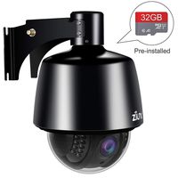 ZILINK Wireless Outdoor 1080P HD Security Wireless IP Camera, Pan/Tilt/Zoom, 5X Optical Zoom, Auto Focus, Night Vision, IP65 Waterproof, 32G TF Card,Motion Alerts