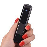 Mini Digital Voice Video Recorder, 1920x1080 30 fps Full HD 800W Camera Lens Resolution USB 2.0 Charging Audio Video Recorder Used in Interviews Meetings Lectures, Add 32GB T-flash Card