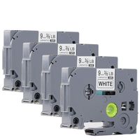 TZ TZe Black on White Laminated Label Tapes TZ221 TZe-221T,Replace for Brother P Ttouch PT-D200 PT-D210 PT-H100 PT-D400 PT-1290 PT-1700 PT-1750 Label Makers Refill,4 Pack (TZE-221（9MM）)