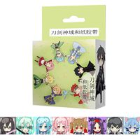 Raleighsee Hatsune Miku Various Anime and Paper Tape Cartoon DIY Hand Account Decoration Sticker Office School Supplies Hot Gift for Fans(Sword Art Online)