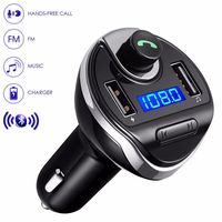 Paddsun Bluetooth FM Transmitter, Wireless in-Car FM Transmitter Stereo Radio Adapter Car Kit with 2 USB Car Chargers, Hands Free Calling for IP Android, etc