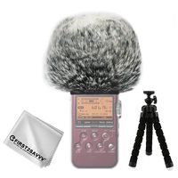 First2savvv Outdoor Portable Digital Recorders Furry Microphone Mic Windscreen Wind Muff for Sony PCM M10 + mini tripod + Suede cleaning cloth TM-DM-M10-E01TZ3