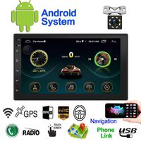 Double Din Android Car Navigation Stereo Standard 1G/16G Car Entertainment Multimedia Radio,WiFi/BT Tethering Internet, GPS (Android with GPS 1G)