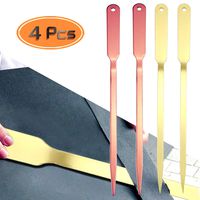 BcPowr 4 PCS Envelope Opener Letter Openers Stainless Steel Hand Letter Envelope Slitter Letter Openers (Rose Gold and Pink)