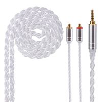 6 Core MMCX Replacement Cable, Upgrade Silver Plated Cable Replacement Earbuds Exchange Cable for SHURE SE215、SE846、SE425、SE535、SE535LTD-J、SE315 YINYOO PRO H5 HQ5 Better Earphones (MMCX 2.5mm)