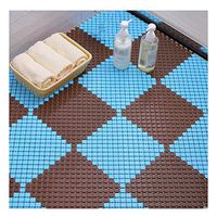 GHHZZQ Bathtub Mats Anti-Fall Splice Skin-Friendly Household Foot Pad Shower Stall Mat Kitchen, 6 Colors, 25x25cm, 0.7 cm Thick, 4 Pieces (Color : A, Size : 36-Tiles)