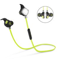 COSPOR Bluetooth Headphones,Top Sports Magnetic Earphones HD Stereo Sweatproof Earbuds with Mic (Green)